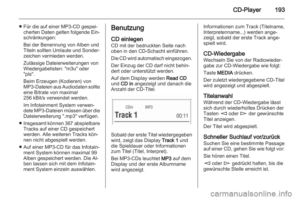 OPEL CORSA 2013  Infotainment-Handbuch (in German) 