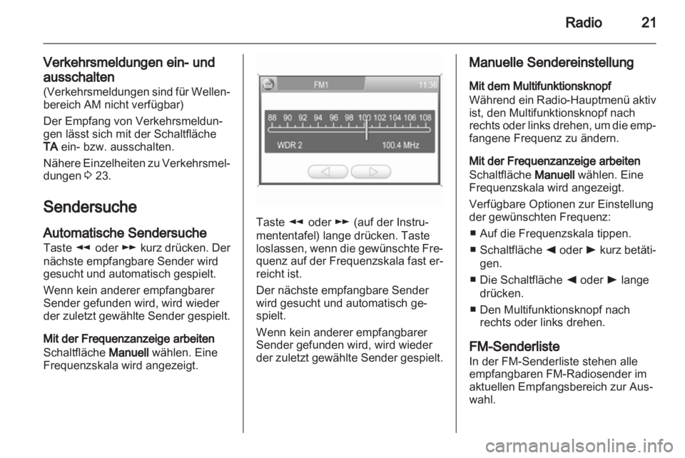 OPEL CORSA 2013  Infotainment-Handbuch (in German) 