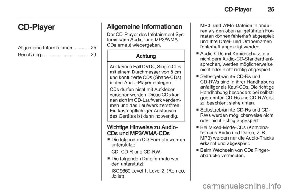 OPEL CORSA 2013  Infotainment-Handbuch (in German) 