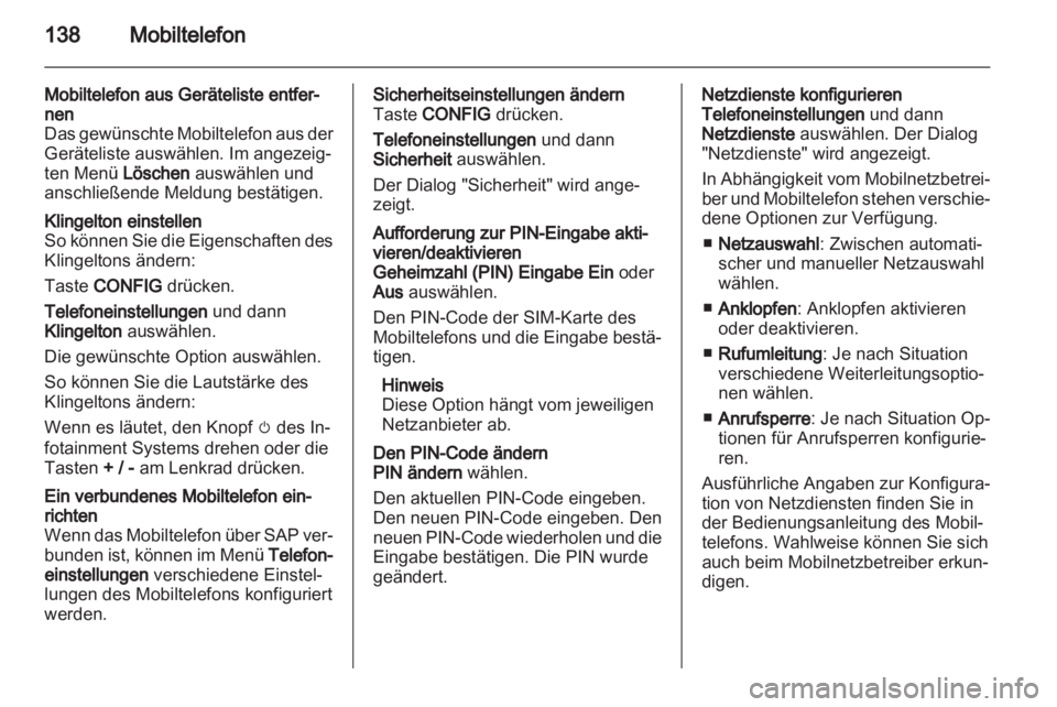 OPEL INSIGNIA 2012  Infotainment-Handbuch (in German) 