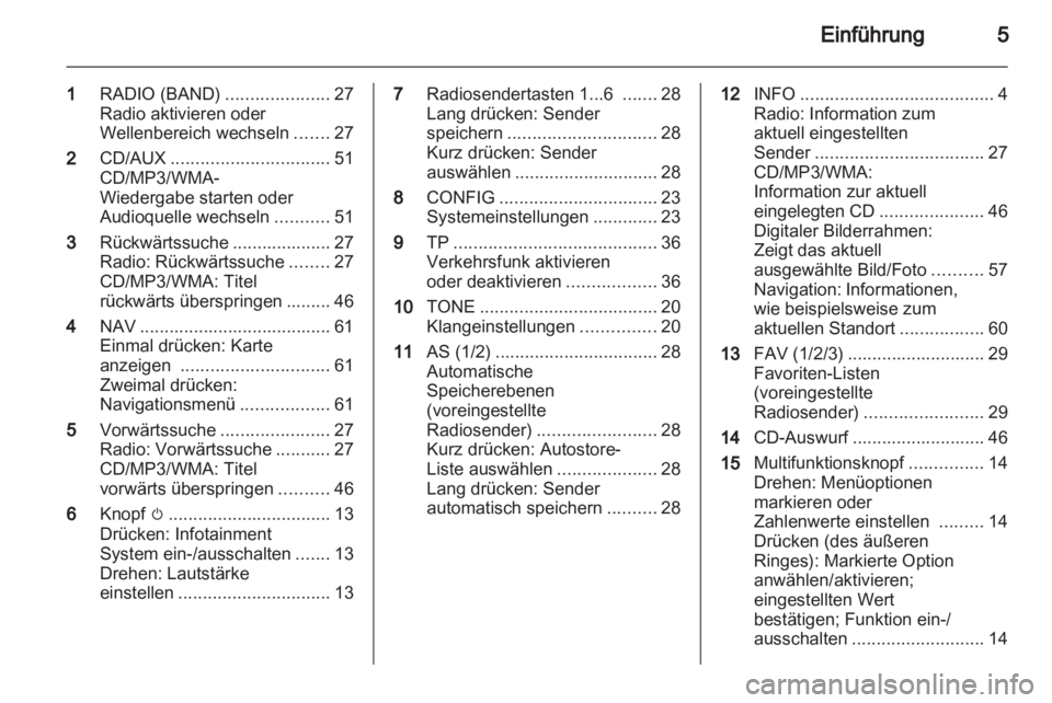 OPEL INSIGNIA 2012 Infotainment-Handbuch (in German) OPEL INSIGNIA 2012 Infotainment-Handbuch (in German)