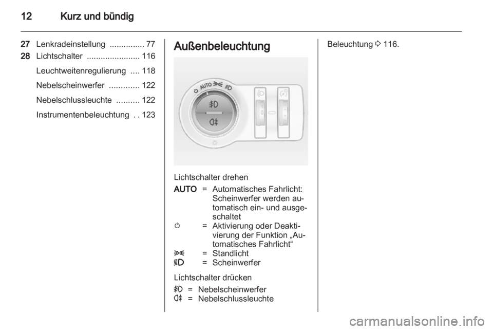 OPEL INSIGNIA 2012.5  Betriebsanleitung (in German) 