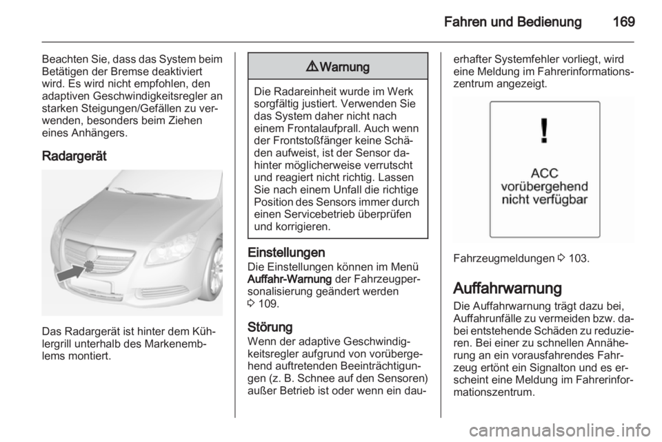 OPEL INSIGNIA 2012.5 Betriebsanleitung (in German) OPEL INSIGNIA 2012.5 Betriebsanleitung (in German)