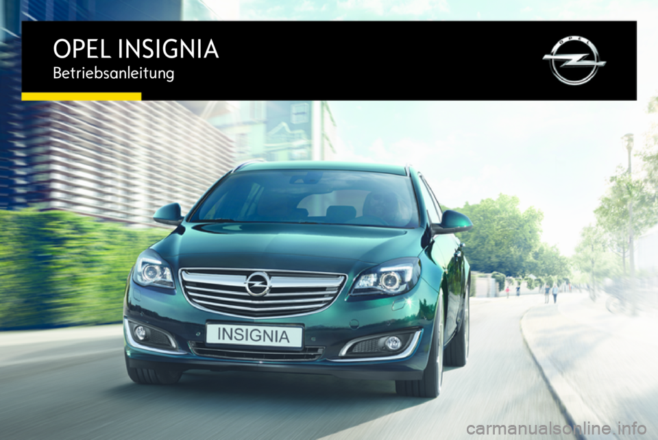 OPEL INSIGNIA 2015.5  Betriebsanleitung (in German) 