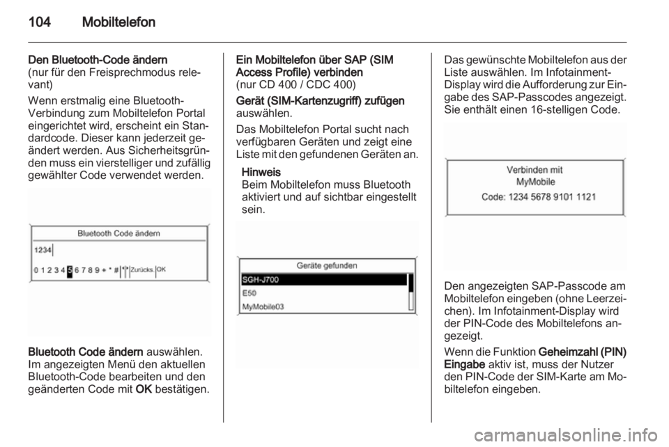 OPEL MERIVA 2011  Infotainment-Handbuch (in German) 