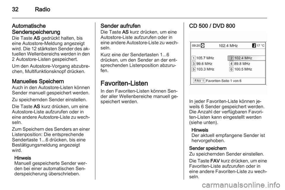 OPEL MERIVA 2011  Infotainment-Handbuch (in German) 