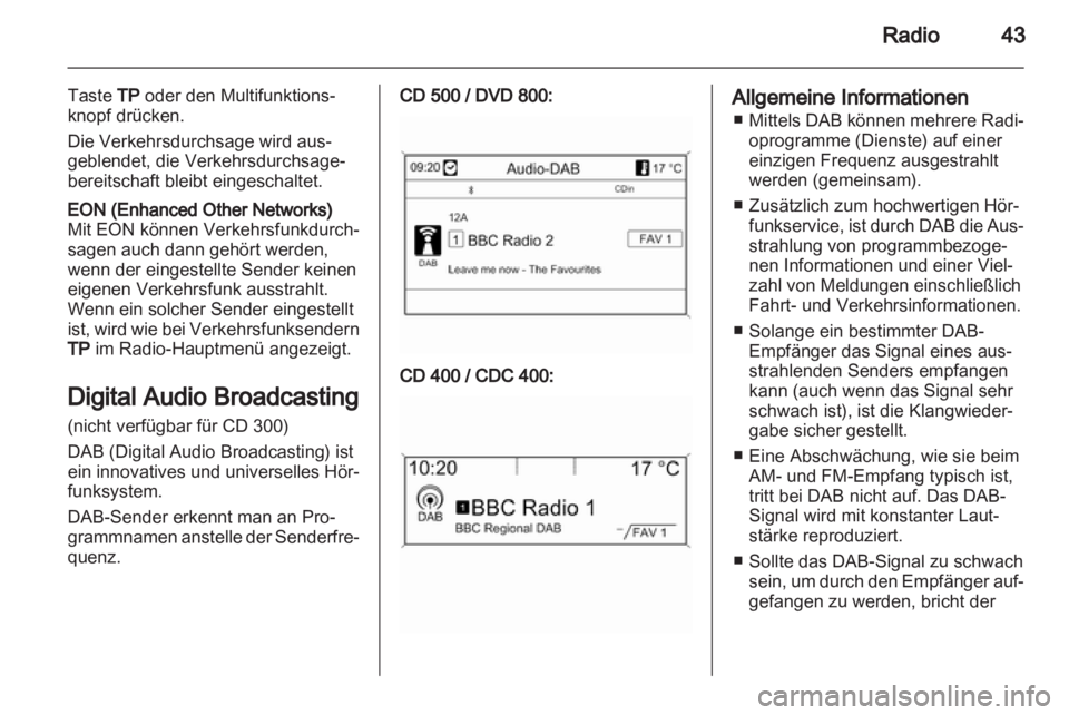 OPEL MERIVA 2011  Infotainment-Handbuch (in German) 