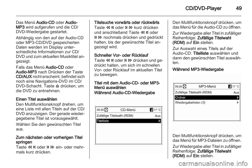 OPEL MERIVA 2011  Infotainment-Handbuch (in German) 