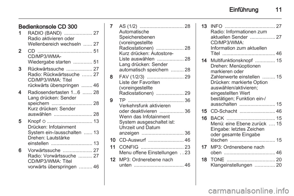 OPEL MERIVA 2011.25  Infotainment-Handbuch (in German) 
