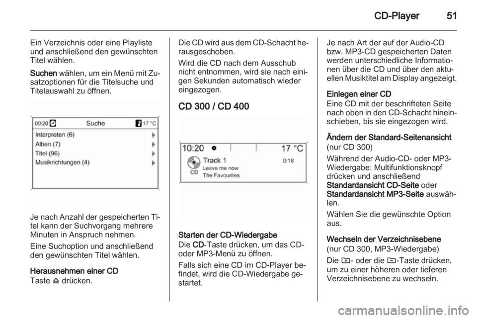 OPEL MERIVA 2012 Infotainment-Handbuch (in German) OPEL MERIVA 2012 Infotainment-Handbuch (in German)