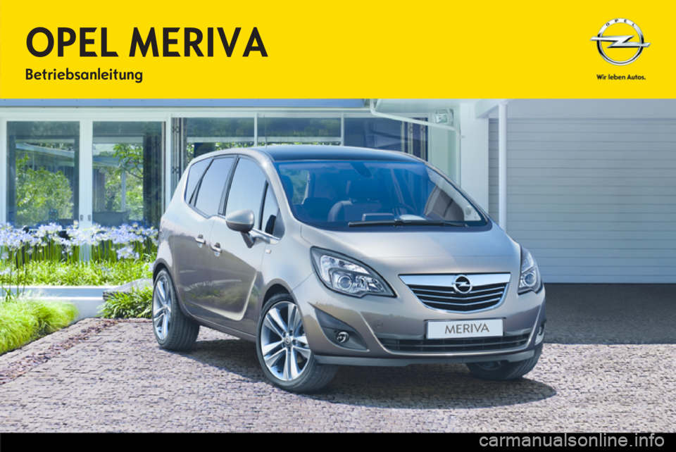 OPEL MERIVA 2012.5  Betriebsanleitung (in German) 