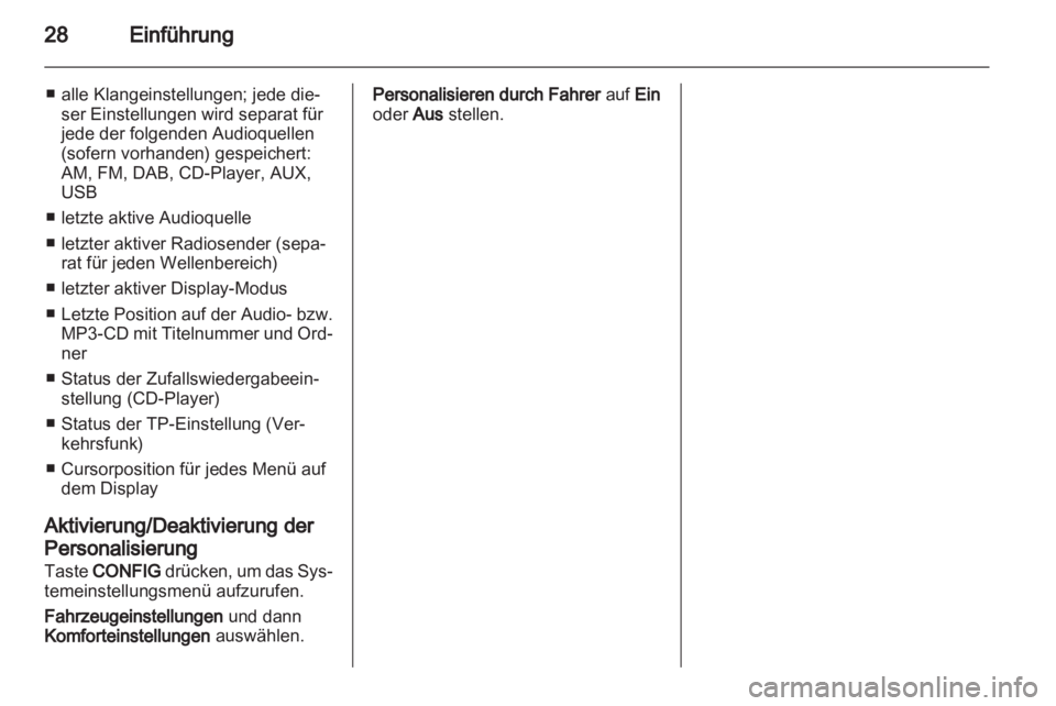 OPEL MERIVA 2013 Infotainment-Handbuch (in German) OPEL MERIVA 2013 Infotainment-Handbuch (in German)