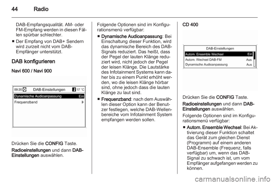 OPEL MERIVA 2013  Infotainment-Handbuch (in German) 