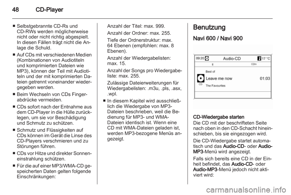 OPEL MERIVA 2013  Infotainment-Handbuch (in German) 