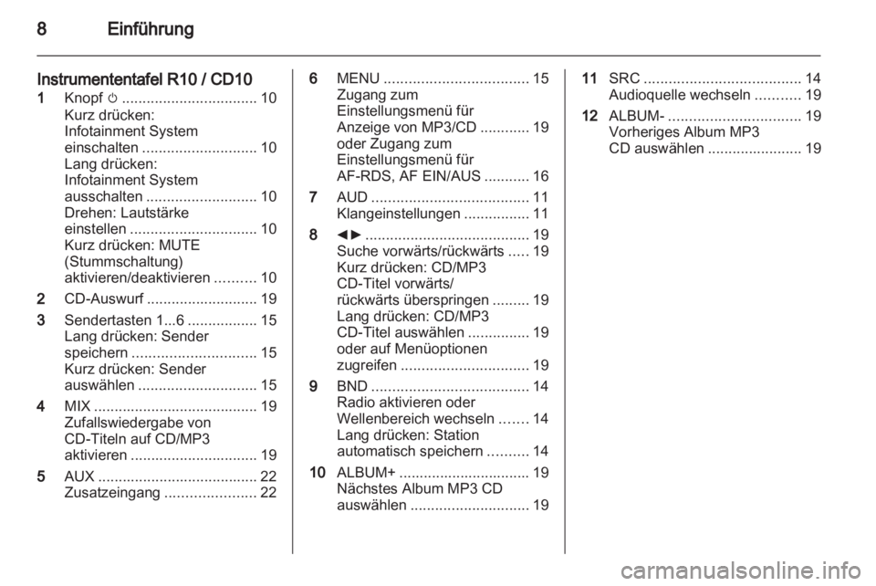 OPEL VIVARO 2011  Infotainment-Handbuch (in German) 