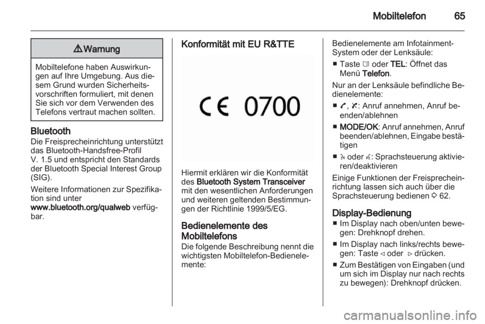 OPEL MOVANO_B 2012 Infotainment-Handbuch (in German) OPEL MOVANO_B 2012 Infotainment-Handbuch (in German)