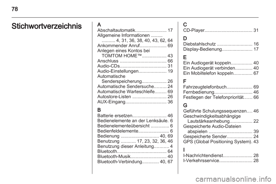 OPEL MOVANO_B 2012 Infotainment-Handbuch (in German) OPEL MOVANO_B 2012 Infotainment-Handbuch (in German)