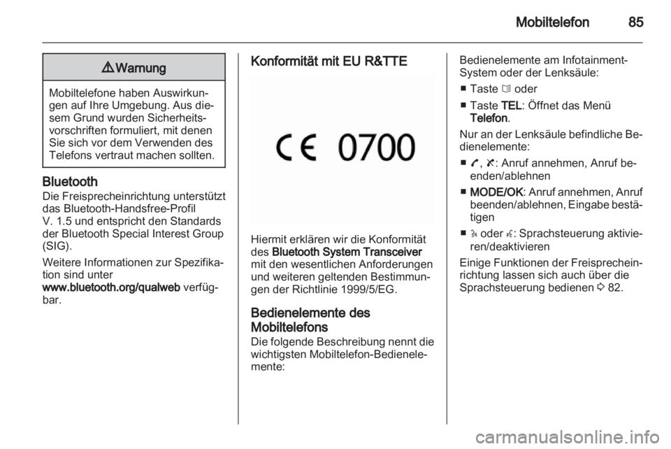 OPEL MOVANO_B 2012.5 Infotainment-Handbuch (in German) OPEL MOVANO_B 2012.5 Infotainment-Handbuch (in German)