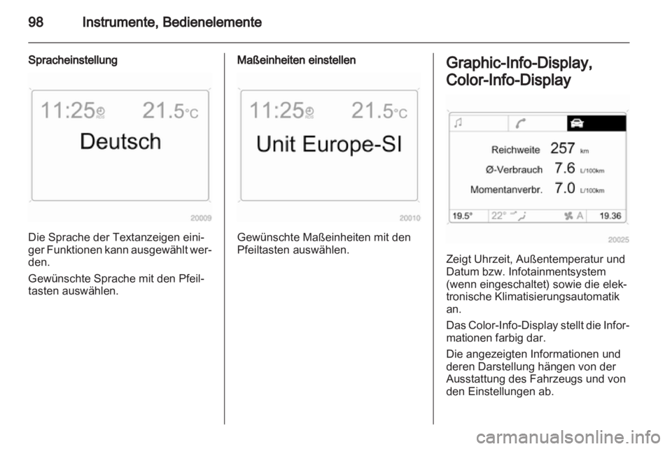 OPEL ZAFIRA 2011.5  Betriebsanleitung (in German) 