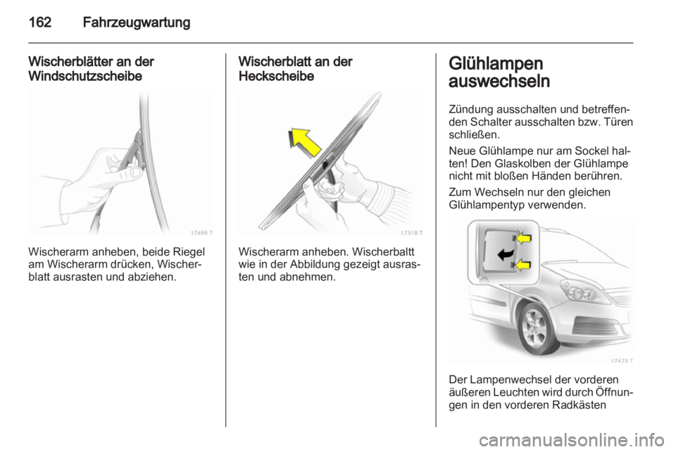 OPEL ZAFIRA 2012 Betriebsanleitung (in German) OPEL ZAFIRA 2012 Betriebsanleitung (in German)