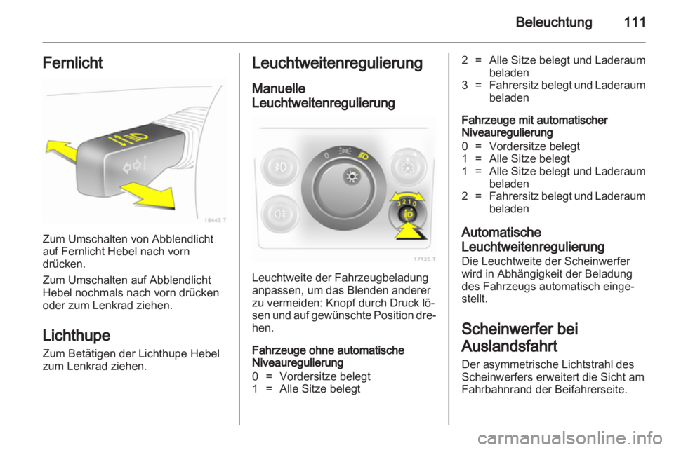 OPEL ZAFIRA 2013  Betriebsanleitung (in German) 