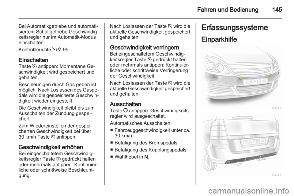 OPEL ZAFIRA 2013 Betriebsanleitung (in German) OPEL ZAFIRA 2013 Betriebsanleitung (in German)