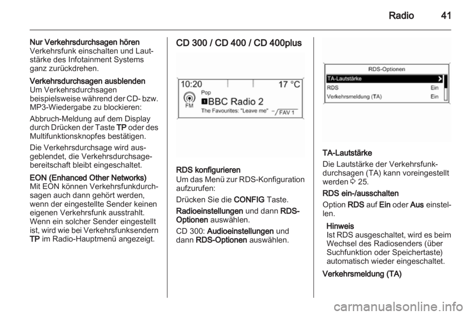 OPEL ZAFIRA C 2013 Infotainment-Handbuch (in German) OPEL ZAFIRA C 2013 Infotainment-Handbuch (in German)