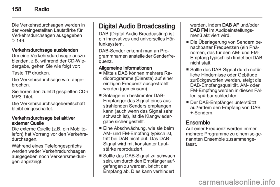 OPEL ZAFIRA B 2014  Infotainment-Handbuch (in German) 
