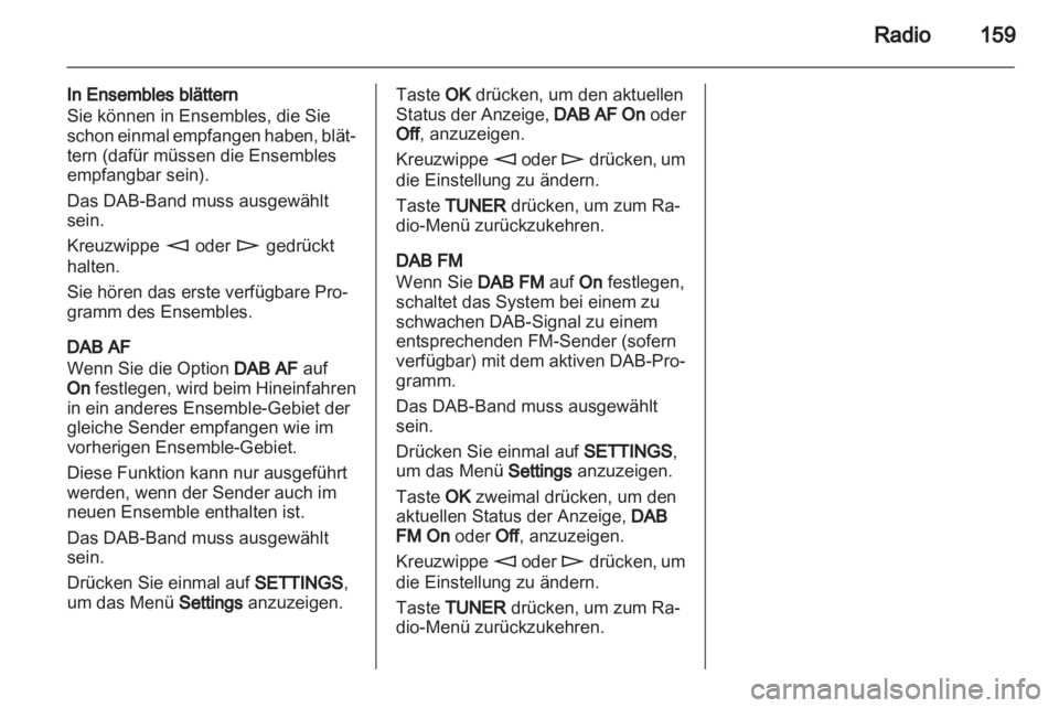 OPEL ZAFIRA B 2014  Infotainment-Handbuch (in German) 