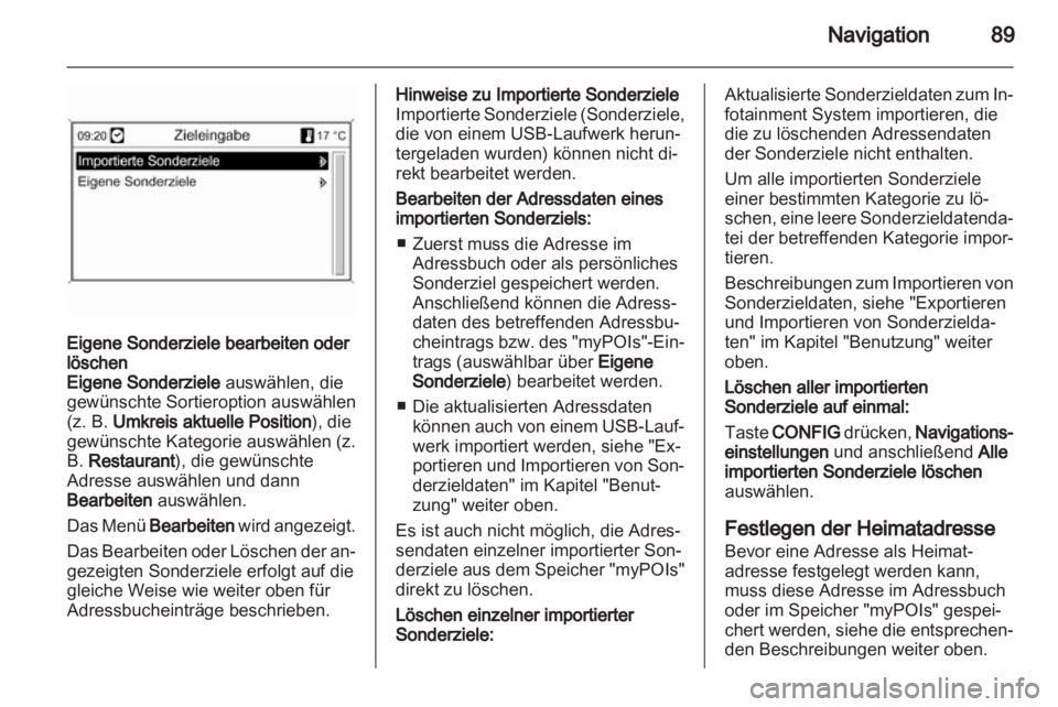 OPEL ZAFIRA C 2013.5  Infotainment-Handbuch (in German) 
