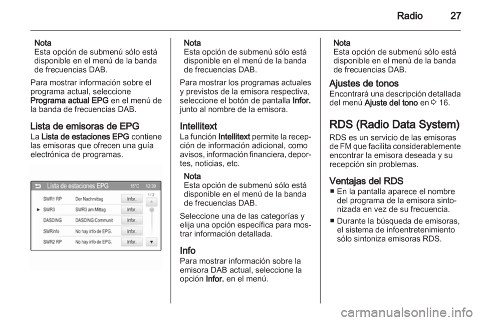 OPEL ADAM 2013  Manual de infoentretenimiento (in Spanish) 