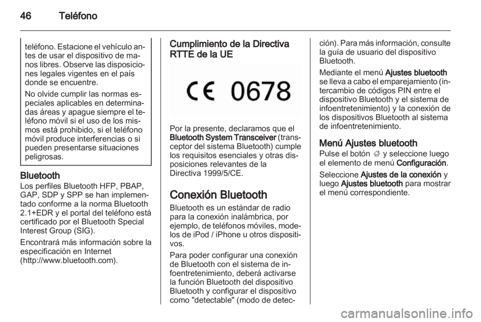 OPEL ADAM 2013.5  Manual de infoentretenimiento (in Spanish) 