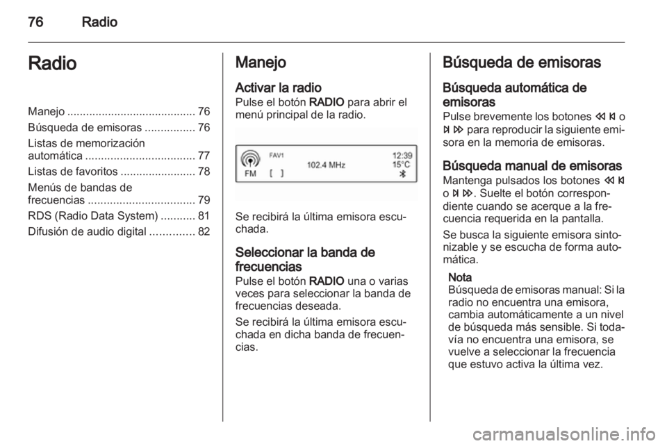 OPEL ADAM 2013.5  Manual de infoentretenimiento (in Spanish) 