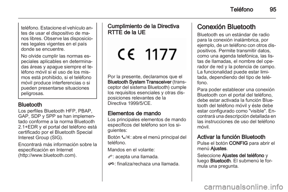 OPEL ADAM 2013  Manual de infoentretenimiento (in Spanish) 