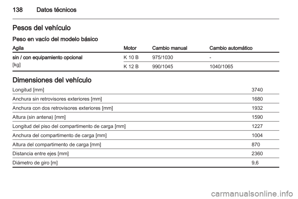 OPEL AGILA 2011 Manual de Instrucciones (in Spanish) OPEL AGILA 2011 Manual de Instrucciones (in Spanish)