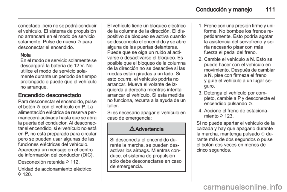 OPEL AMPERA 2012 Manual de Instrucciones (in Spanish) OPEL AMPERA 2012 Manual de Instrucciones (in Spanish)