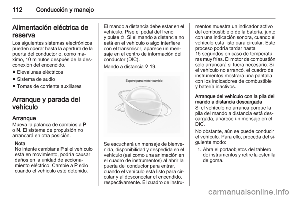 OPEL AMPERA 2012 Manual de Instrucciones (in Spanish) OPEL AMPERA 2012 Manual de Instrucciones (in Spanish)