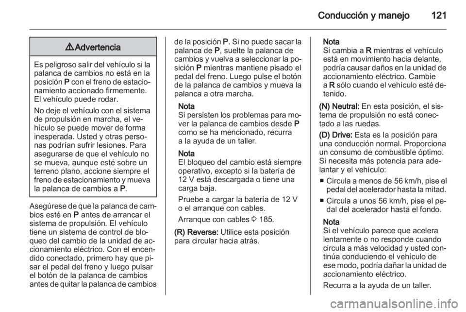 OPEL AMPERA 2012  Manual de Instrucciones (in Spanish) 