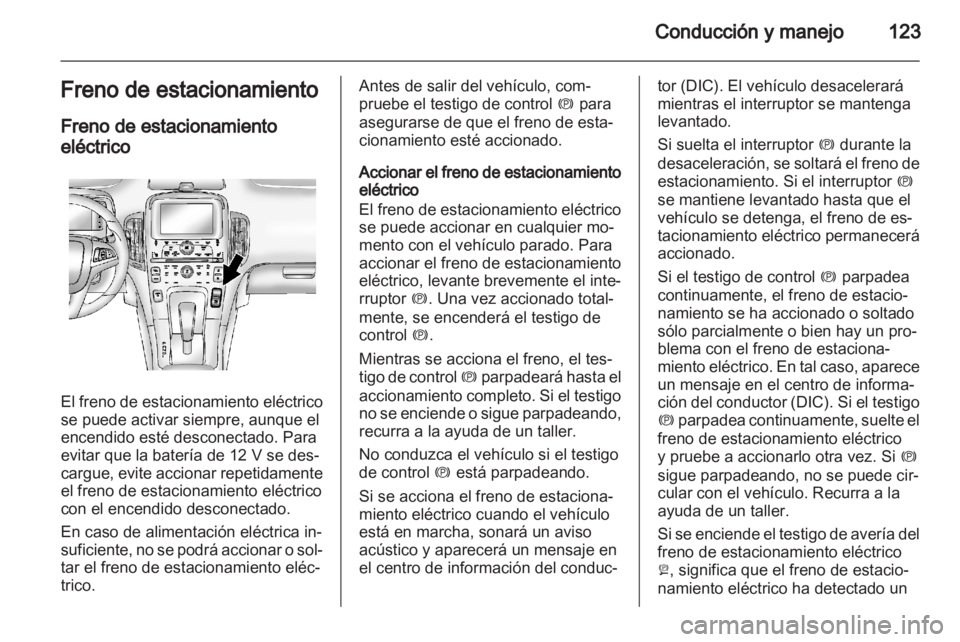 OPEL AMPERA 2012  Manual de Instrucciones (in Spanish) 