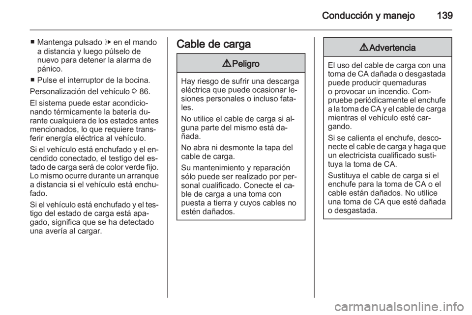 OPEL AMPERA 2012 Manual de Instrucciones (in Spanish) OPEL AMPERA 2012 Manual de Instrucciones (in Spanish)