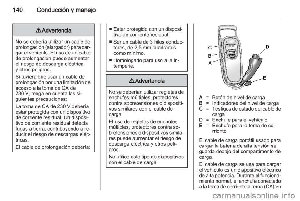 OPEL AMPERA 2012 Manual de Instrucciones (in Spanish) OPEL AMPERA 2012 Manual de Instrucciones (in Spanish)