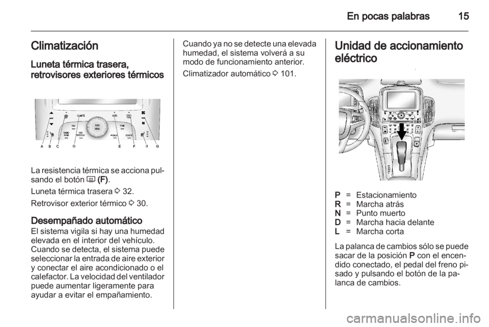 OPEL AMPERA 2012  Manual de Instrucciones (in Spanish) 