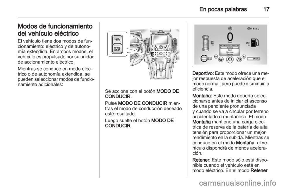 OPEL AMPERA 2012  Manual de Instrucciones (in Spanish) 