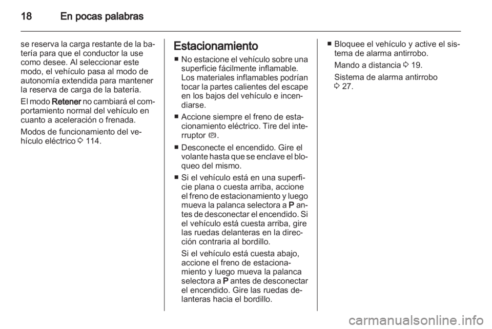 OPEL AMPERA 2012  Manual de Instrucciones (in Spanish) 