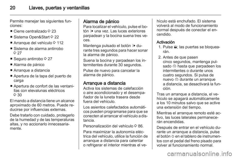 OPEL AMPERA 2012  Manual de Instrucciones (in Spanish) 