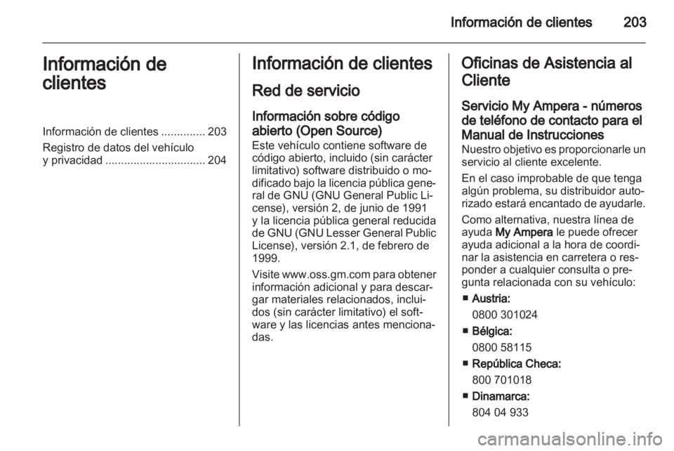 OPEL AMPERA 2012  Manual de Instrucciones (in Spanish) 