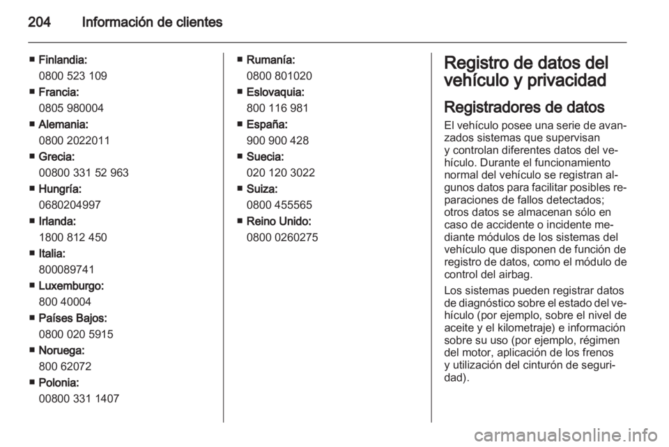 OPEL AMPERA 2012  Manual de Instrucciones (in Spanish) 