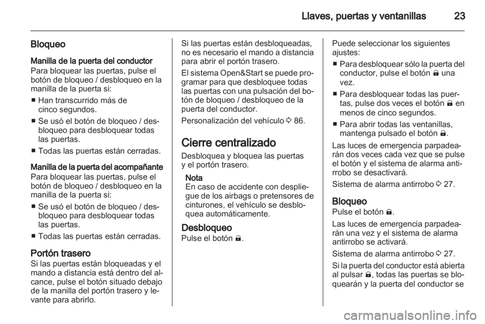OPEL AMPERA 2012 Manual de Instrucciones (in Spanish) OPEL AMPERA 2012 Manual de Instrucciones (in Spanish)