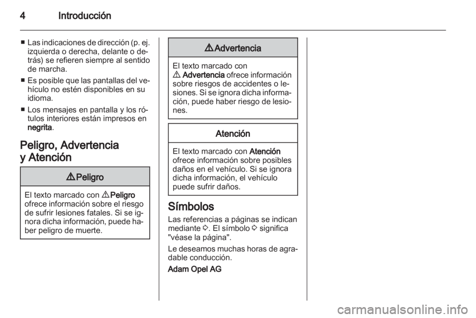 OPEL AMPERA 2012  Manual de Instrucciones (in Spanish) 