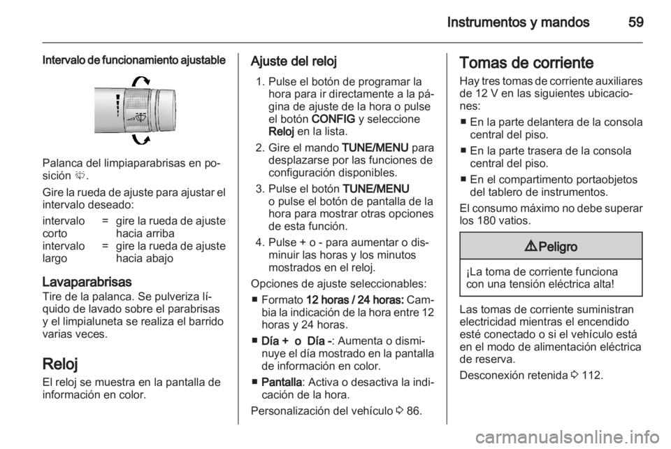 OPEL AMPERA 2012  Manual de Instrucciones (in Spanish) 